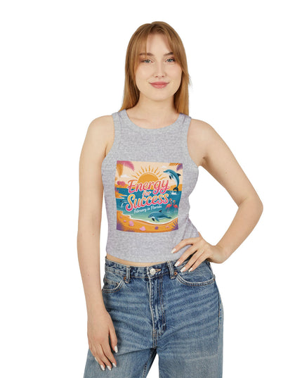 "February and Florida, Energy for Success" Women's Micro Rib Racer Tank Top