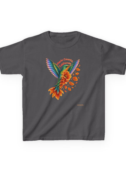 "Hummingbird and Poppies" Kids Heavy Cotton Tee