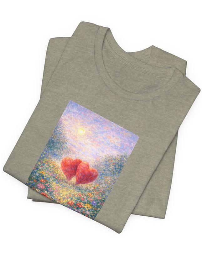 "Valentine's Day - Monet Style" Unisex Jersey Short Sleeve Tee
