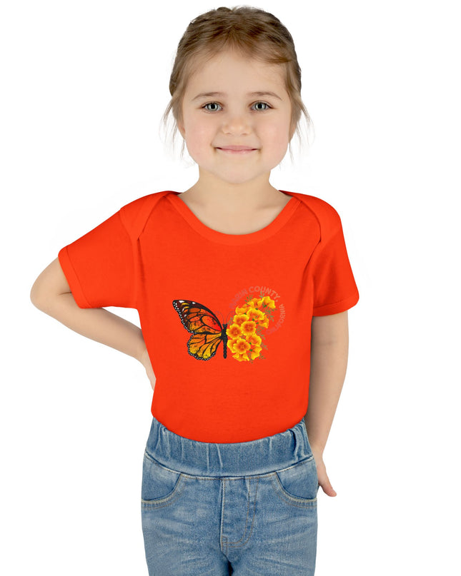"Butterflies and Poppies Marin County, California" Infant Baby Rib Bodysuit