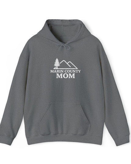 "Marin County Mom" Embroidered Unisex Heavy Blend Hooded Sweatshirt