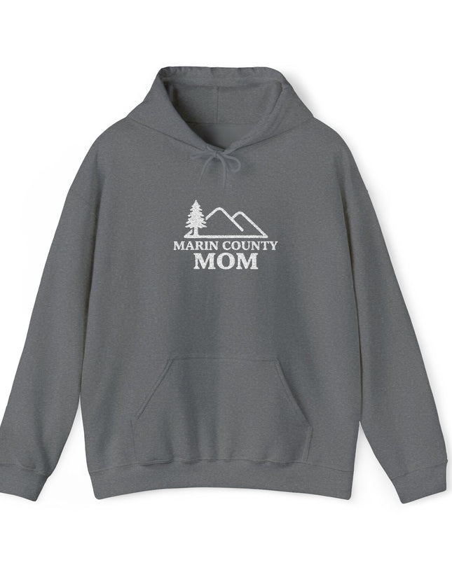 "Marin County Mom" Embroidered Unisex Heavy Blend Hooded Sweatshirt