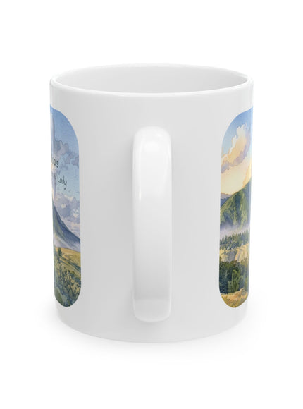 "Mount Tamalpais, the Sleeping Lady" Ceramic Mug, (11oz, 15oz)
