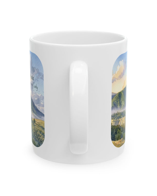"Mount Tamalpais, the Sleeping Lady" Ceramic Mug, (11oz, 15oz)