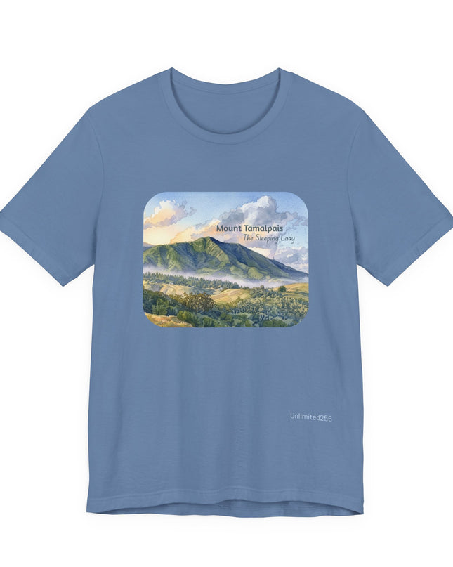 "Mount Tamalpais, the Sleeping Lady" Unisex Jersey Short Sleeve Tee