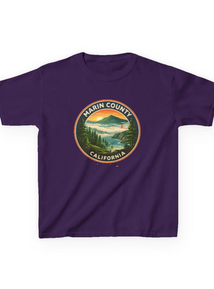 "Marin County, Above the Fog - no text" Kids Heavy Cotton Tee