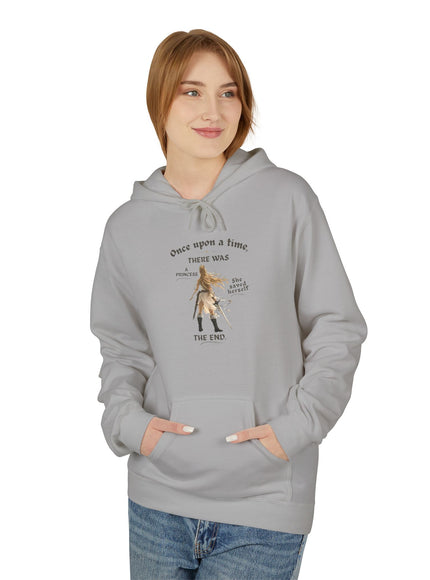 "She Saved Herself V1" (Ink both sides) Unisex Midweight Softstyle Fleece Hoodie