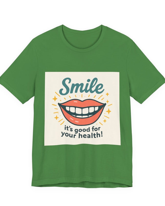 "Smile – it's good for your health!" Unisex Short Sleeve Tee