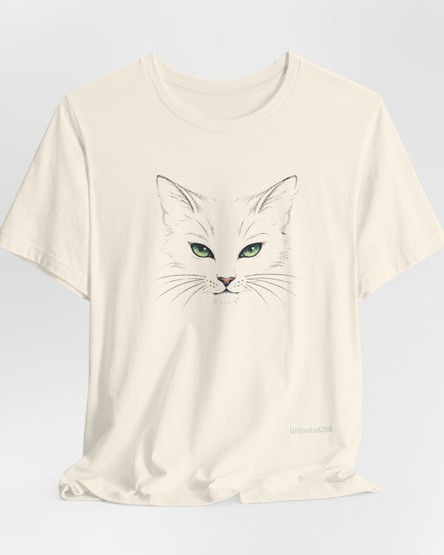 "Cat Face Sketch" Unisex Jersey Short Sleeve Tee