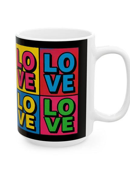 "Love, (Andy Warhol style)" Ceramic Mug, (11oz, 15oz)