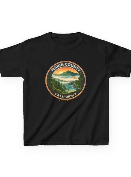 "Marin County, Above the Fog - no text" Kids Heavy Cotton Tee