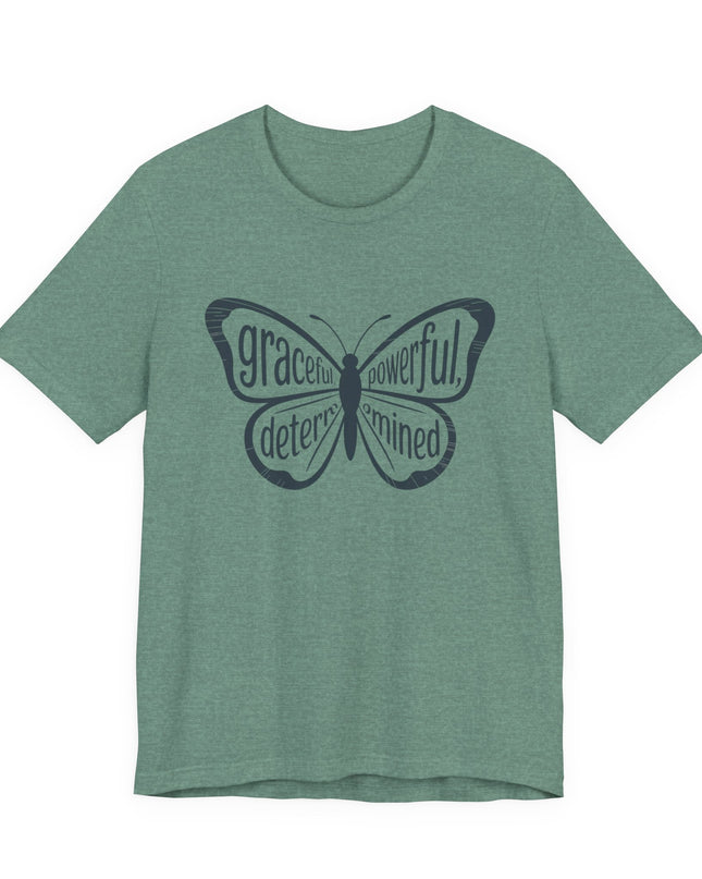 "Butterfly with Words" Unisex Jersey Short Sleeve Tee