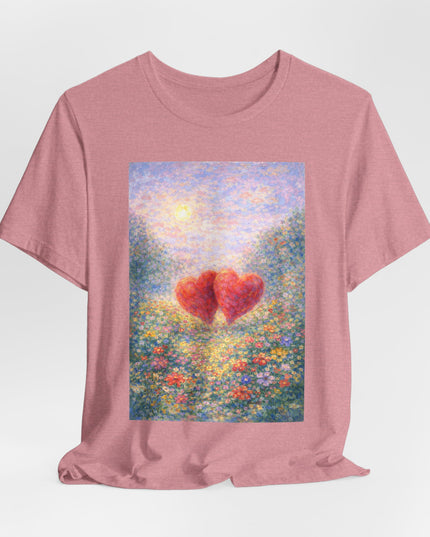 "Valentine's Day - Monet Style" Unisex Jersey Short Sleeve Tee