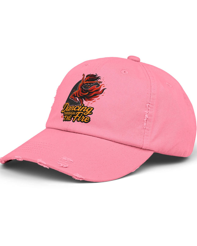 "Dancing through the fire" Unisex Distressed Cap