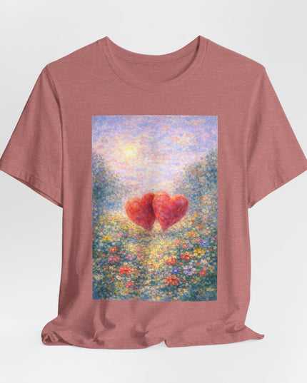 "Valentine's Day - Monet Style" Unisex Jersey Short Sleeve Tee
