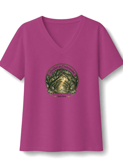 "Rooted in my Centerpoint" Women's Relaxed Jersey Short Sleeve V-Neck Tee