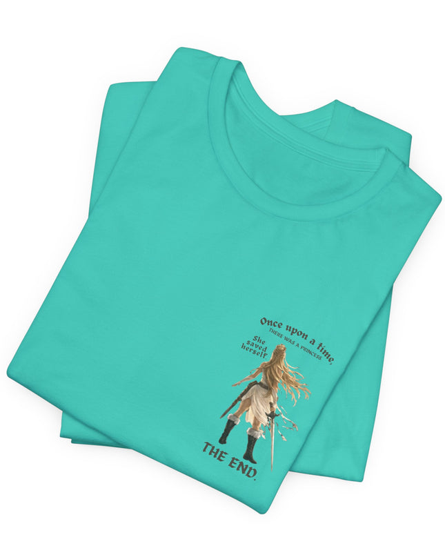 "She Saved Herself" (ink both sides) Unisex Jersey Short Sleeve Tee