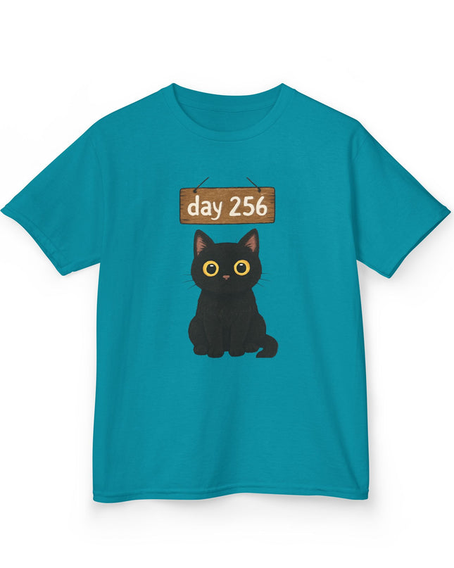 Day 256, no blinking black cat Kids Heavy Cotton Tee by Gildan 5000B