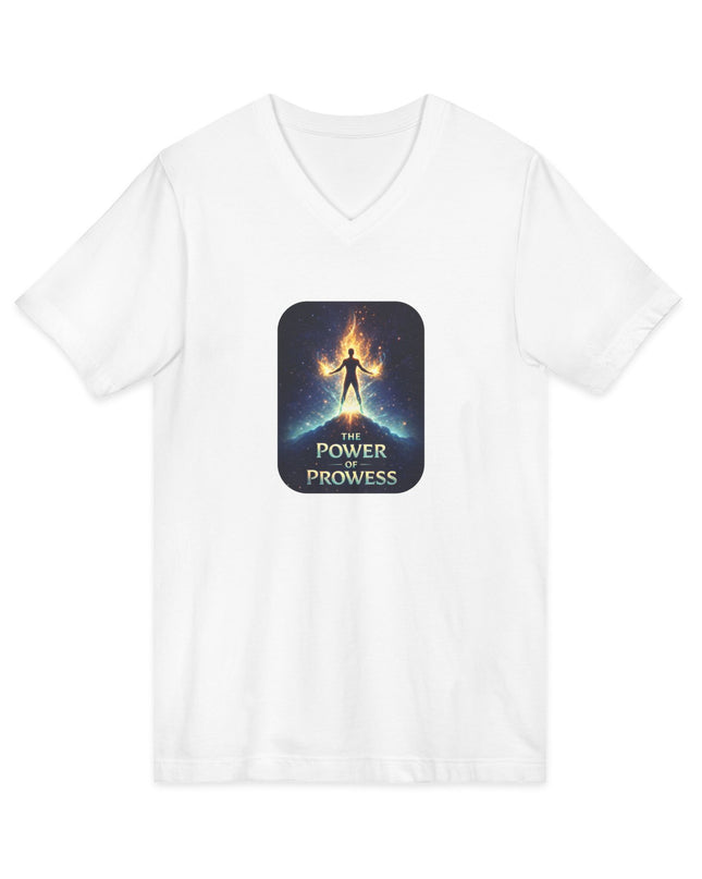 "The Power of Prowess" Unisex Jersey Short Sleeve V-Neck Tee