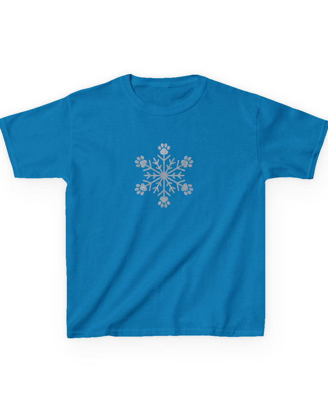 "Snowflake with Paws" Kids Heavy Cotton Tee
