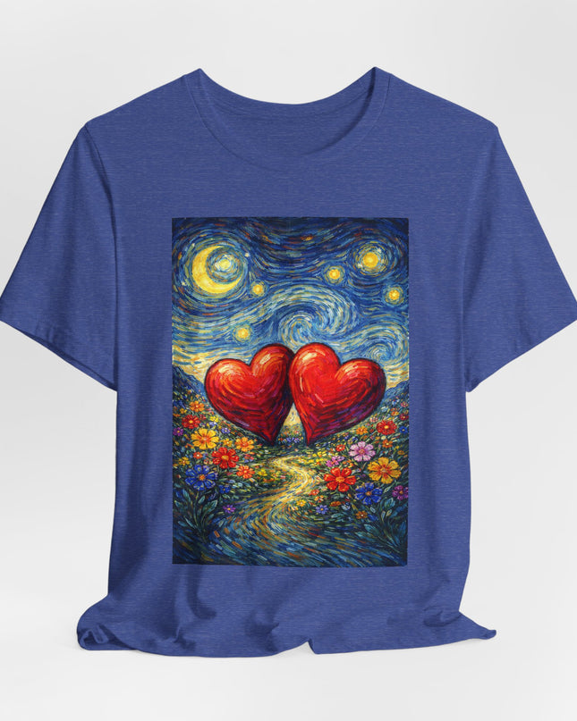 "Valentine's Day - Vincent Van Gogh Style" Unisex Jersey Short Sleeve Tee