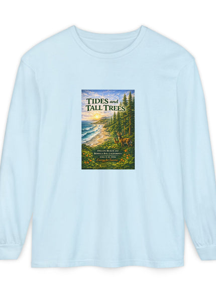 "Tides and Tall Trees" Unisex Garment-dyed Long Sleeve T-Shirt