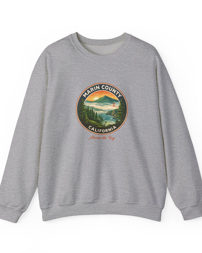 "Marin County, Above the Fog" Unisex Heavy Blend Crewneck Sweatshirt
