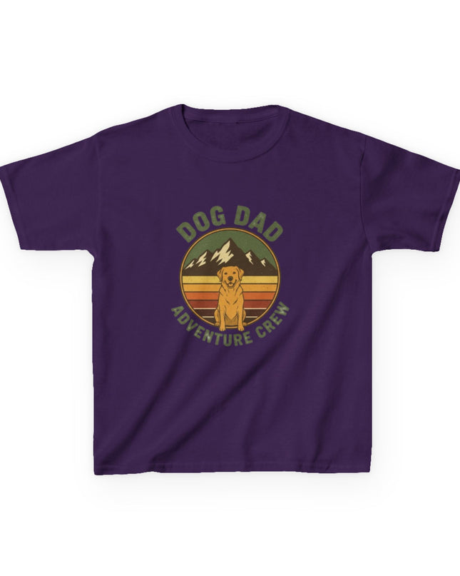 "Dog Dad Adventure Crew" Kids Heavy Cotton Tee