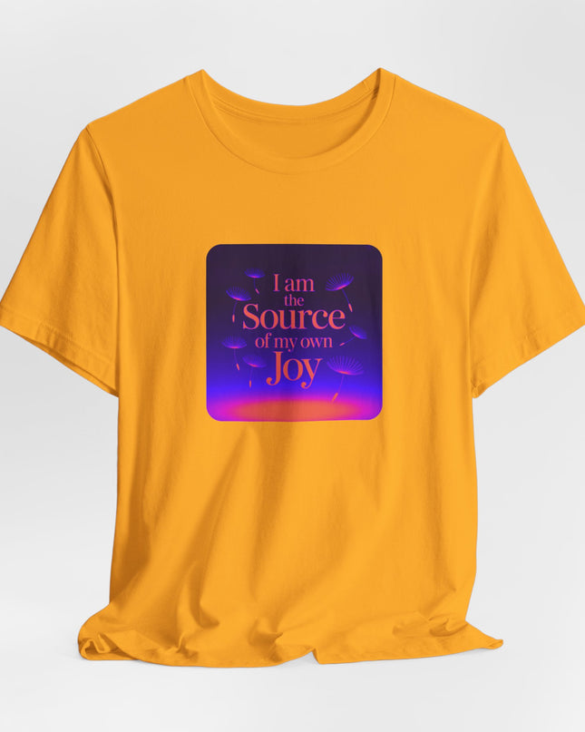 "I Am the Source of my Own Joy, (Energy for Success)" Women's and Men's Jersey Short Sleeve Tee