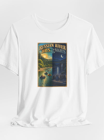 "Russian River Days, Russian River Nights" Unisex Jersey Short Sleeve Tee
