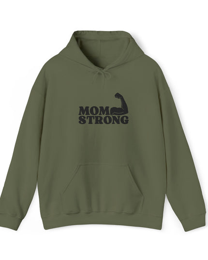 "Mom Strong (Black embroidery)" Unisex Heavy Blend Hooded Sweatshirt