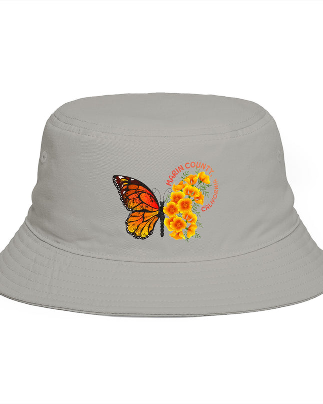 "Butterflies and Poppies Marin County, California" Bucket Hat