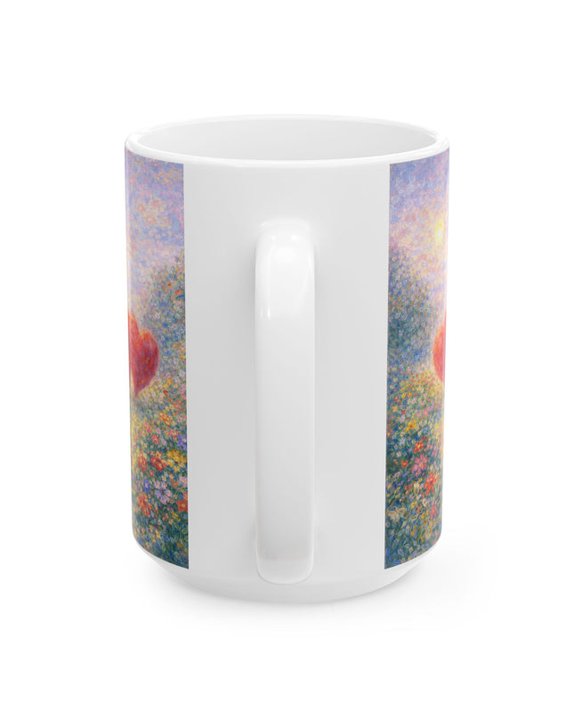 "Valentine's Day - Monet Style" Ceramic Mug, (11oz, 15oz)