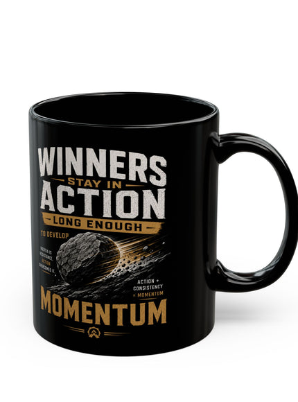 "Momentum" Black Mug (11oz, 15oz)