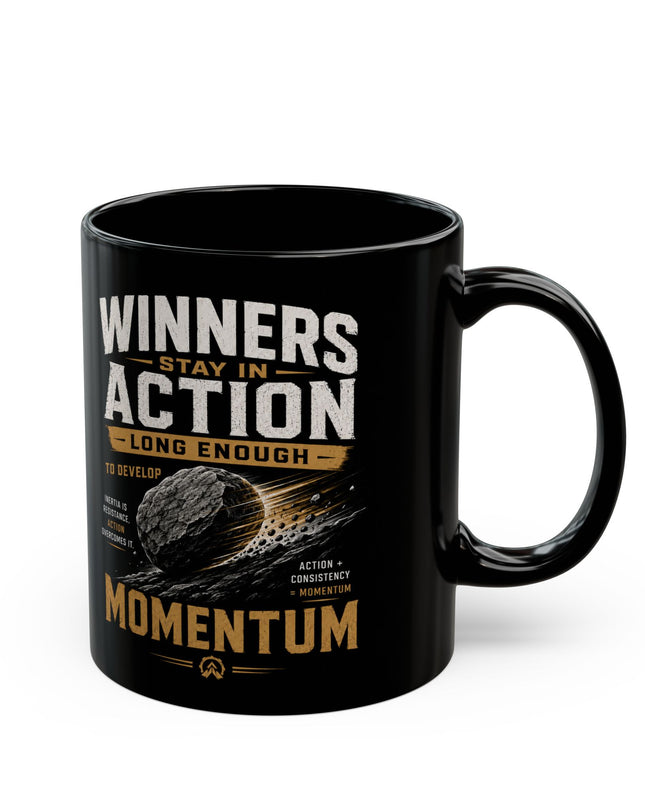 "Momentum" Black Mug (11oz, 15oz)