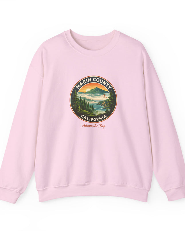 "Marin County, Above the Fog" Unisex Heavy Blend Crewneck Sweatshirt