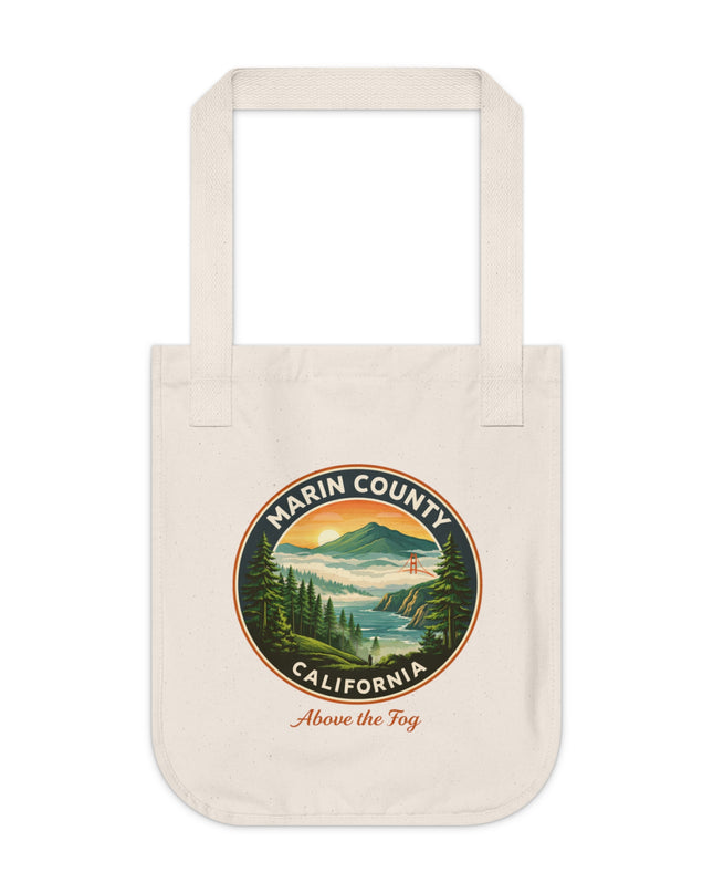 "Marin County, Above the Fog" Organic Canvas Tote Bag