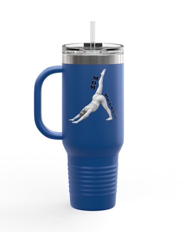 "Mom Strong Pilates" Insulated Travel Mug, 40oz