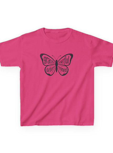 "Butterfly With Words" Kids Heavy Cotton Tee