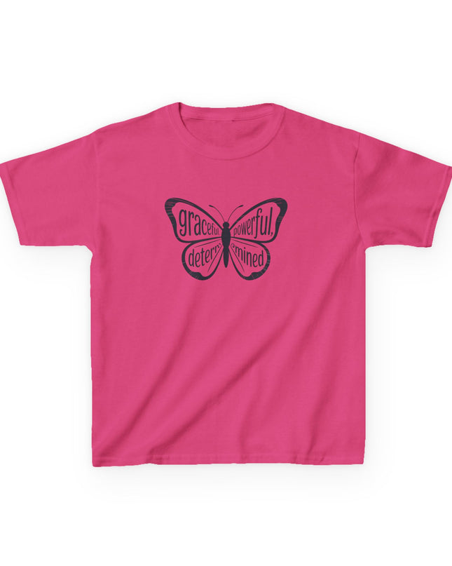 "Butterfly With Words" Kids Heavy Cotton Tee