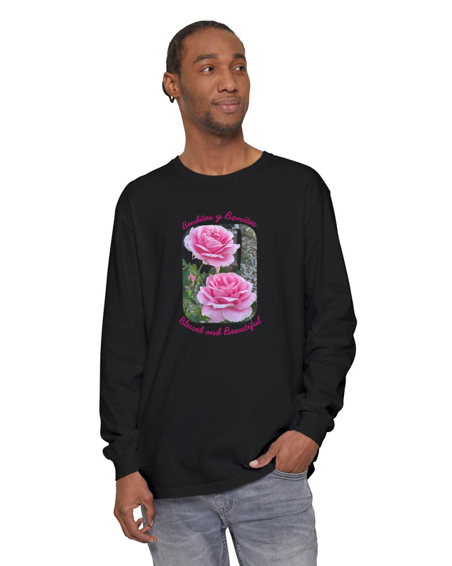 "Blessed and Beautiful" Unisex Garment-dyed Long Sleeve T-Shirt