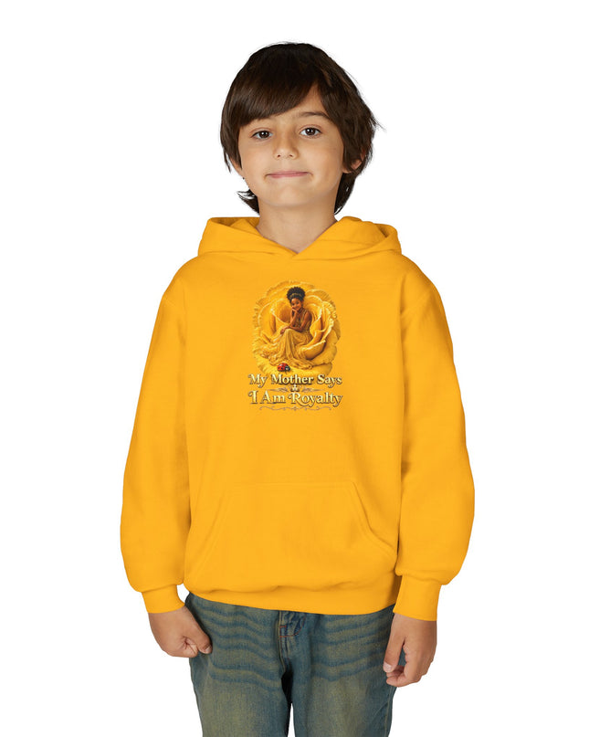"My Mother Says I am Royalty" Youth Heavy Blend Hooded Sweatshirt