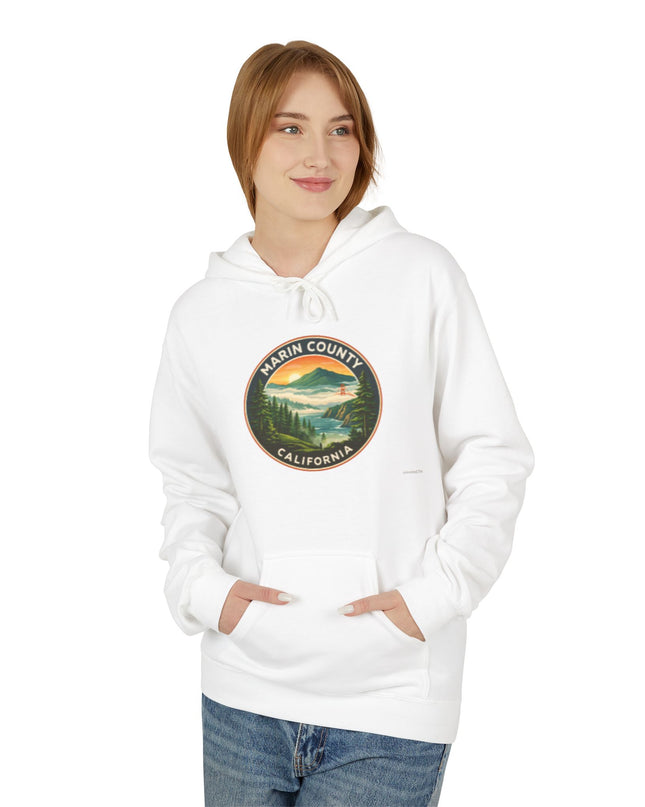 "Marin County, Above the Fog - no text" Unisex Midweight Softstyle Fleece Hoodie