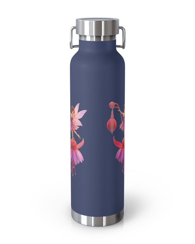 "Fuchsia Fairy" Copper Vacuum Insulated Bottle, 22oz