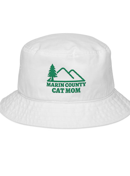 "Marin County Cat Mom" Bucket Hat (Embroidery)