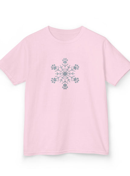 "Snowflake with Paws" Kids Heavy Cotton Tee