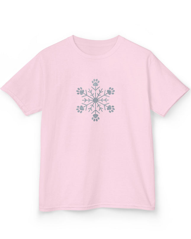 "Snowflake with Paws" Kids Heavy Cotton Tee