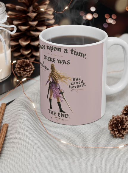 "She Saved Herself" Ceramic Mug, (11oz, 15oz)