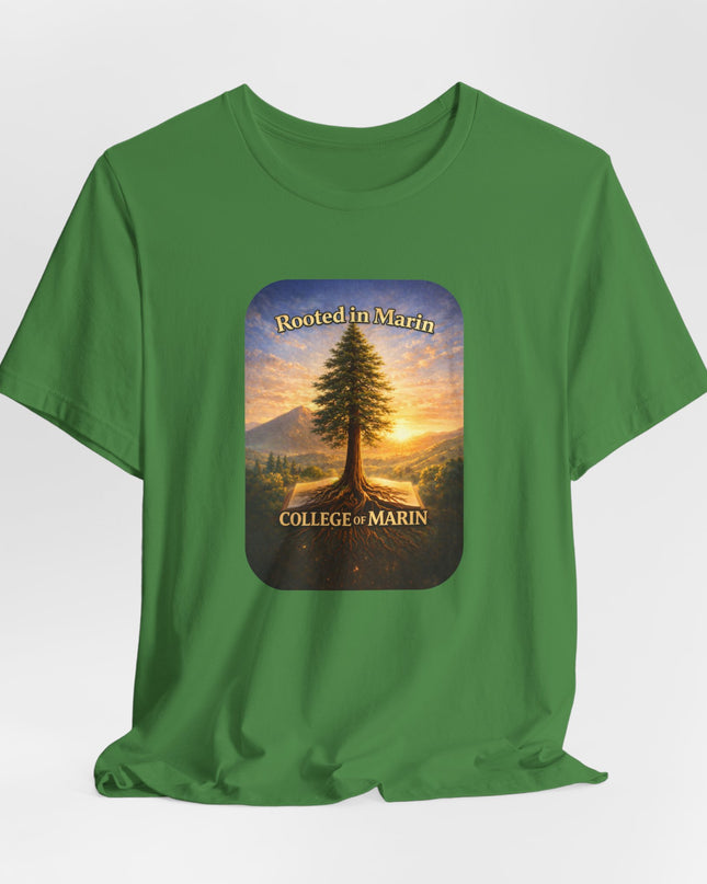 "Rooted in Marin, College of Marin" Unisex Jersey Short Sleeve Tee