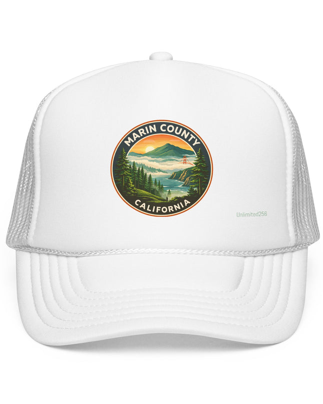 "Marin County, Above the Fog" Foam Trucker Hat